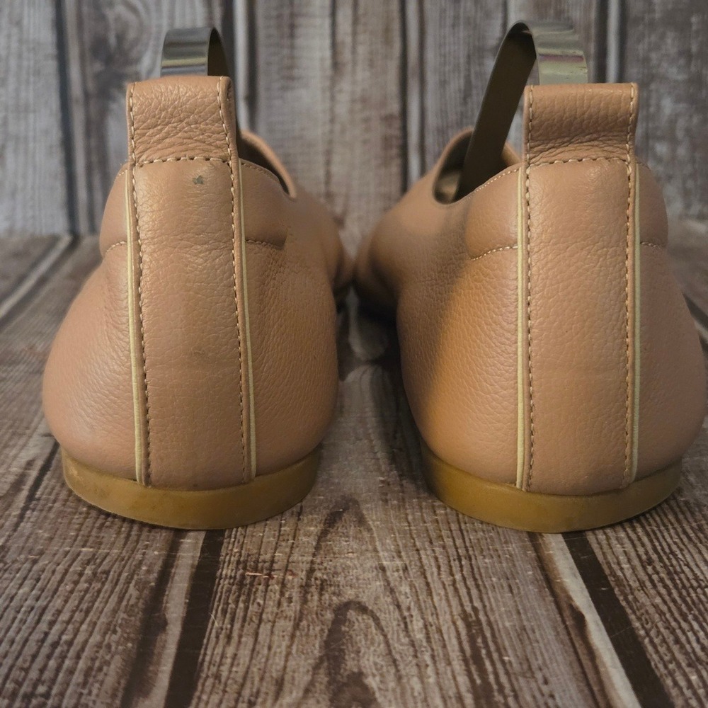Sz 7 Womens Everlane The Day Glove Tan Leather Comfort Ballet Flats Shoes Good - Picture 8 of 11